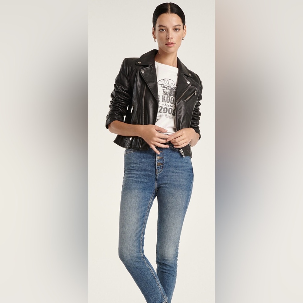 NWT The Kooples Blue Faded Button Fly Jeans size 24